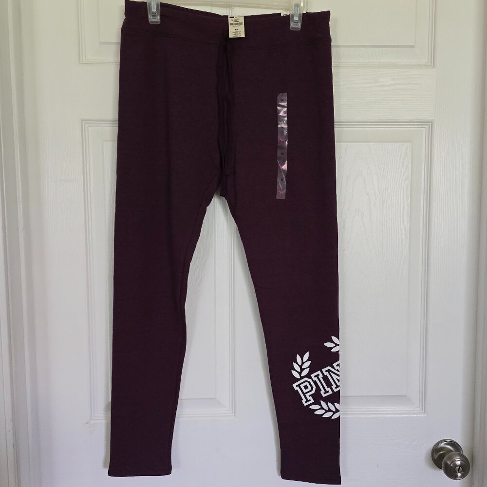 NWT VS PINK M Burgundy Lounge Legging